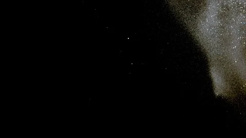 Falling glitter particles. Shiny confetti magic, sparkling, bokeh light Stock Footage 122370547