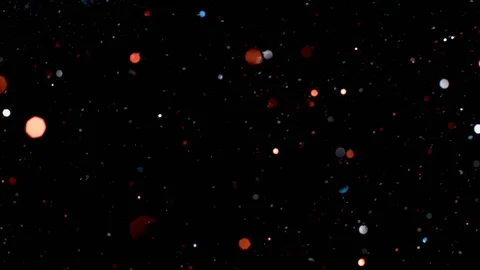 Falling glitter particles. Shiny confetti magic, sparkling, bokeh light Stock Footage 122372013