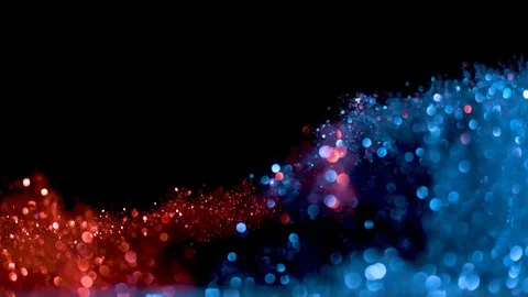 Falling glitter particles. Shiny confetti magic, sparkling, bokeh light Stock Footage 122372523