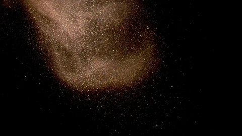 Falling glitter particles. Shiny confetti magic, sparkling, bokeh light Video stock 122373091