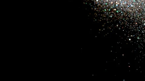Falling glitter particles. Shiny confetti magic, sparkling, bokeh light 스톡 동영상 122373449