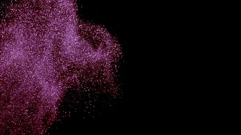 Falling glitter particles. Shiny confetti magic, sparkling, bokeh light Stock Footage 122374787