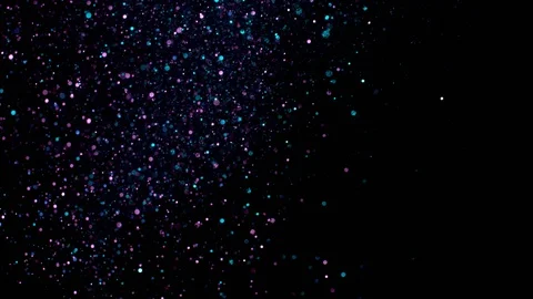 Falling glitter particles. Shiny confetti magic, sparkling, bokeh light Stock Footage 122374959