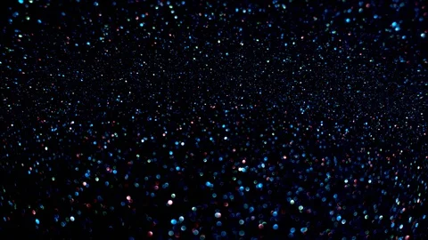 Falling glitter particles. Shiny confetti magic, sparkling, bokeh light Stock Footage 122375451