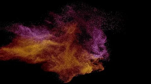 Falling glitter particles. Shiny confetti magic, sparkling, bokeh light Stock Footage 122377337