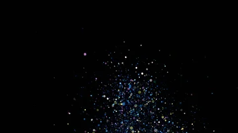 Falling glitter particles. Shiny confetti magic, sparkling, bokeh light Stock Footage 122377549