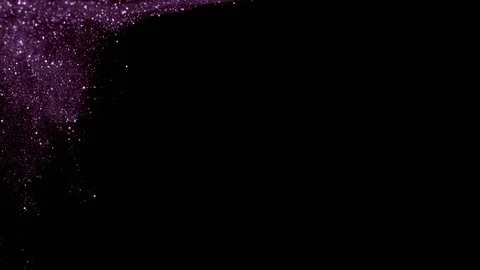 Falling glitter particles. Shiny confetti magic, sparkling, bokeh light Stock Footage 122378240
