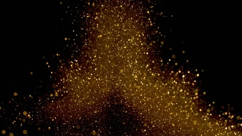 Falling glitter particles. Shiny confetti magic, sparkling, bokeh light Video stock 122379390