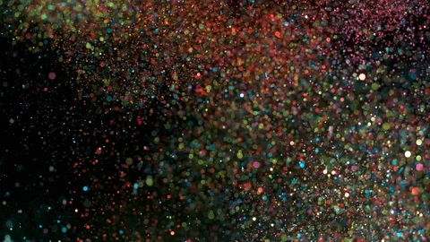 Falling glitter particles. Shiny confetti magic, sparkling, bokeh light 스톡 동영상 122381442