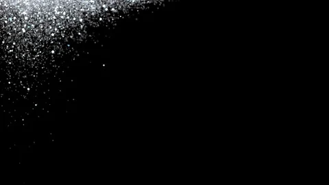 Falling glitter particles. Shiny confetti magic, sparkling, bokeh light Stock Footage 122382880