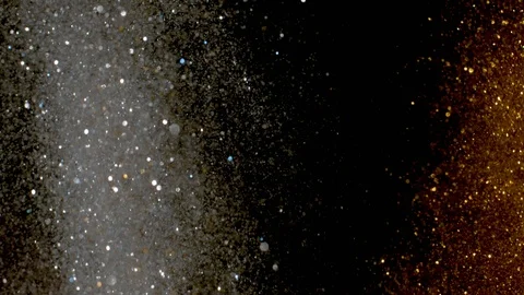 Falling glitter particles. Shiny confetti magic, sparkling, bokeh light Stock Footage 122383379