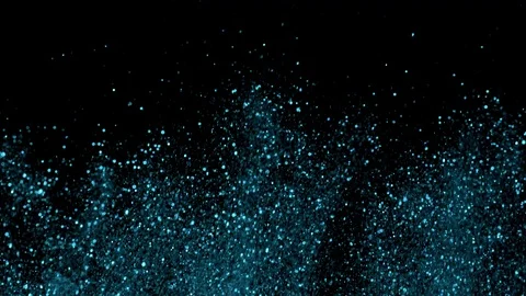 Falling glitter particles. Shiny confetti magic, sparkling, bokeh light Stock Footage 122384191