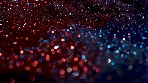 Falling glitter particles. Shiny confetti magic, sparkling, bokeh light Stock Footage 122384356