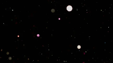 Falling glitter particles. Shiny confetti magic, sparkling, bokeh light Stock Footage 122384482