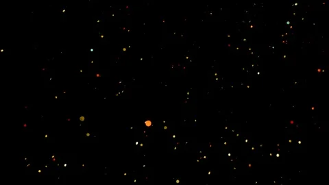 Falling glitter particles. Shiny confetti magic, sparkling, bokeh light Stock Footage 122384540
