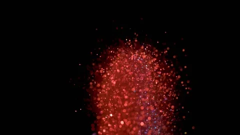 Falling glitter particles. Shiny confetti magic, sparkling, bokeh light Stock Footage 122385456