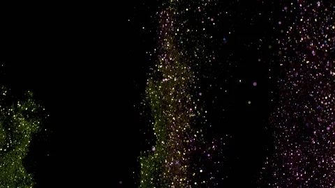 Falling glitter particles. Shiny confetti magic, sparkling, bokeh light Stock Footage 122388353