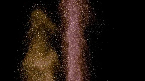 Falling glitter particles. Shiny confetti magic, sparkling, bokeh light Stock Footage 122388665