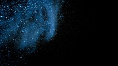 Falling glitter particles. Shiny confetti magic, sparkling, bokeh light Stock Footage 122389345