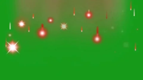 Falling glitter stars motion graphics with green screen background Stock Footage 165278035