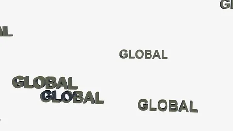 FALLING GLOBAL LOGOS Video stock 72959177