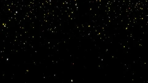 Falling glow confetti particles on loop black background Stock Footage 338109243