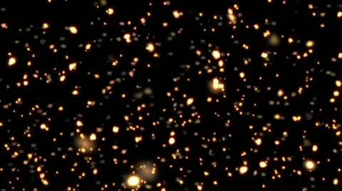Falling glowing fiery particles on black loop Stock Footage 11344393