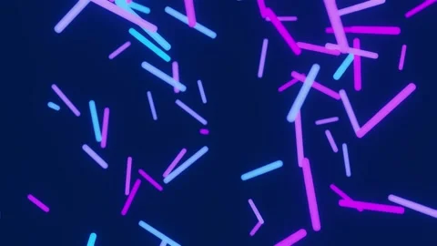 Falling glowing neon 3D lines or stripes. Seamless Stock Footage 143698155