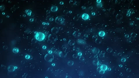 Falling Glowing Soap Bubbles Animation.  Vídeos de archivo 219501654