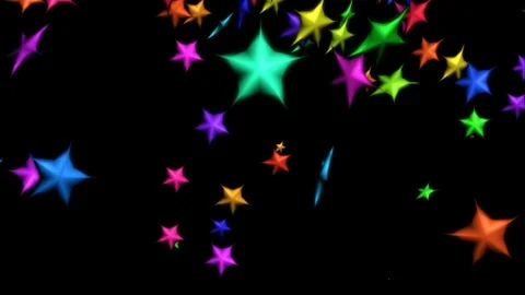 Falling glowing stars Stock Footage 98666498