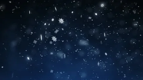 Falling Glowing White Snowflakes Animation.  Stock Footage 219501660