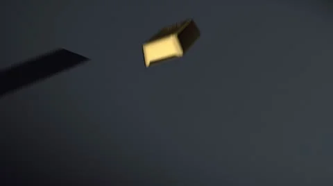Falling gold bars Stock Footage 10715178