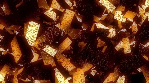 Falling gold bars Stock Footage 82732405