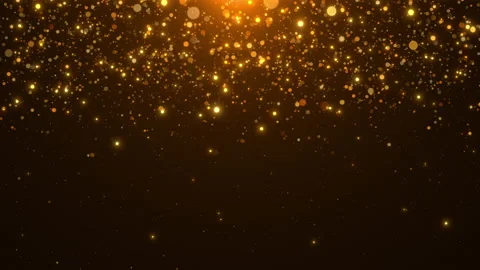 Falling gold bokeh pattern background particles Stock Footage 204813878
