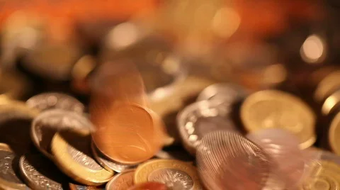 Falling gold coins Stock Footage 743440