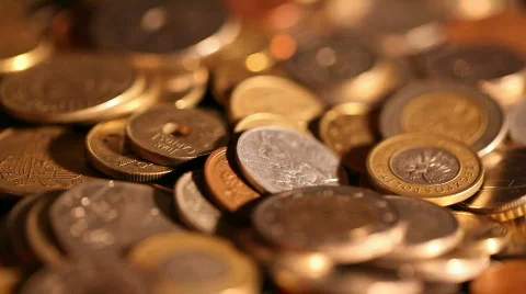 Falling gold coins Stock Footage 743566