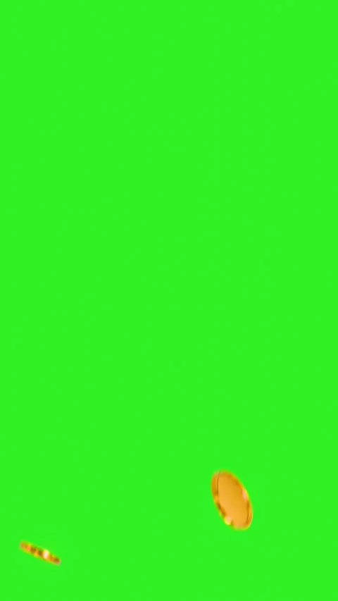 Falling gold coins on green screen 스톡 동영상 302544879