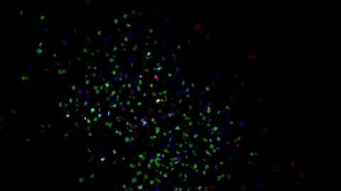 Falling gold colorfull glitter foil confetti Animation falling 3d movement on Stock-Footage 336445238