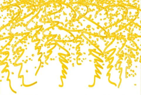 Falling gold confetti Stock Illustration