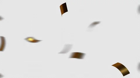Falling Gold Confetti with soft focus. Stock Footage 304542209