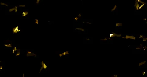 Falling gold glitter foil confetti. Stock Footage 211807219