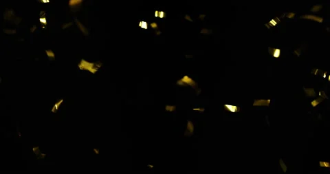 Falling gold glitter foil confetti. Stock Footage 211807675