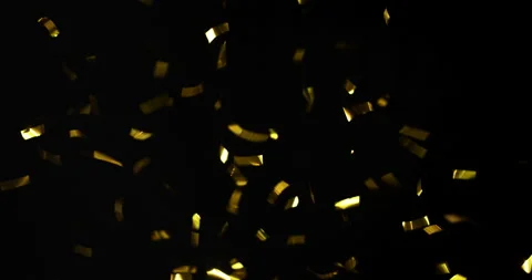 Falling gold glitter foil confetti. Stock Footage 211808289