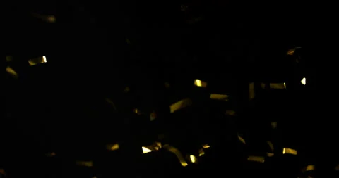 Falling gold glitter foil confetti. Stock Footage 211809346
