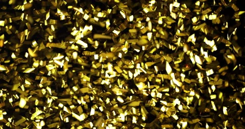 Falling gold glitter foil confetti. Stock Footage 211812616