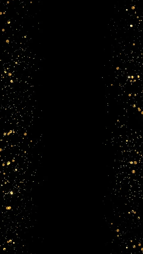Falling Gold Metallic Spheres and Sparkling Glitter with Central Copy Space Stock-Footage 334226848