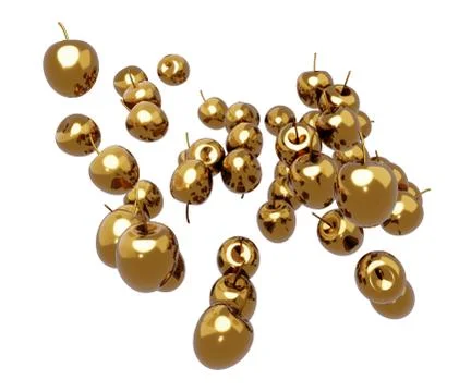 Falling golden cherry Stock Illustration