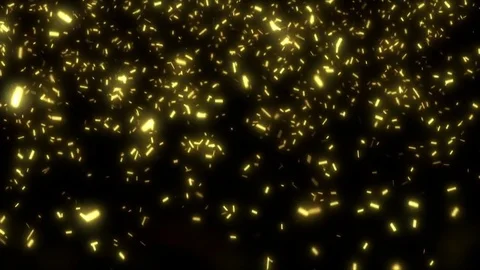 Falling golden confetti Stock Footage 79613971