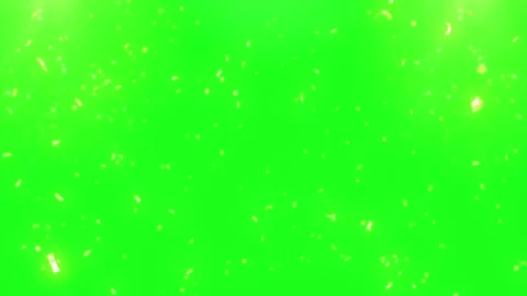 Falling Golden Confetti Particles Over Green Screen Background for Festive Stock-Footage 338368935