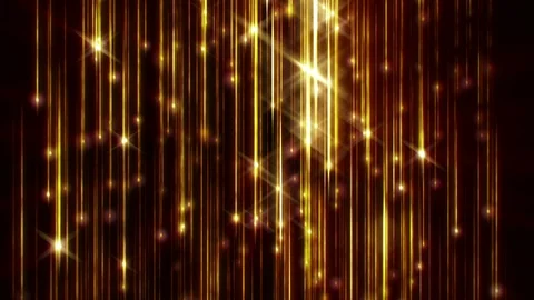 Falling golden glowing lines Stock Footage 91288167